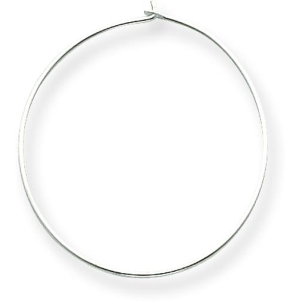 Sterling Silver Wire Hoop Earring 10.00Mm To 30.00Mm